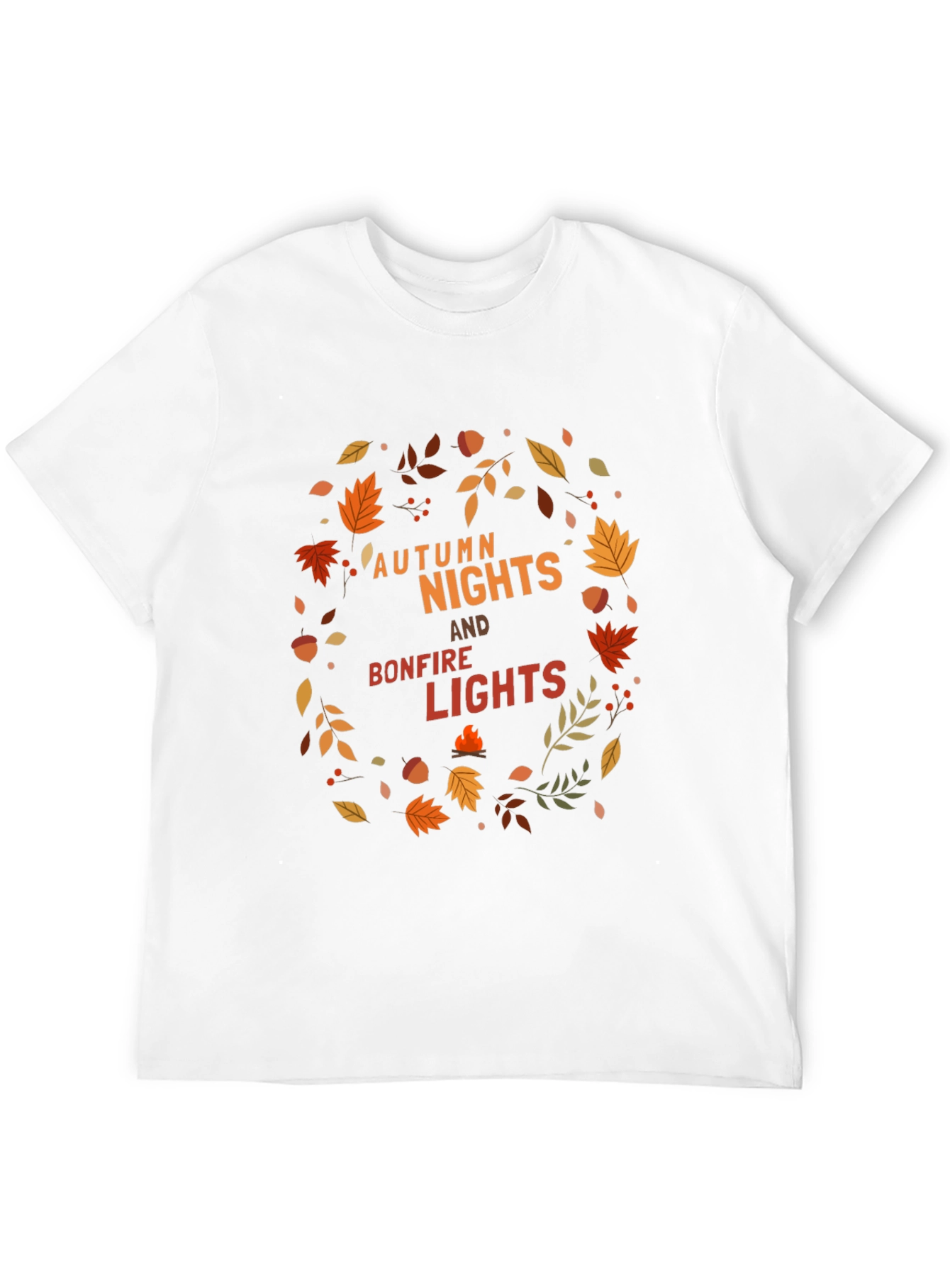 Autumn Nights Bonfire Lights Graphic T-Shirt