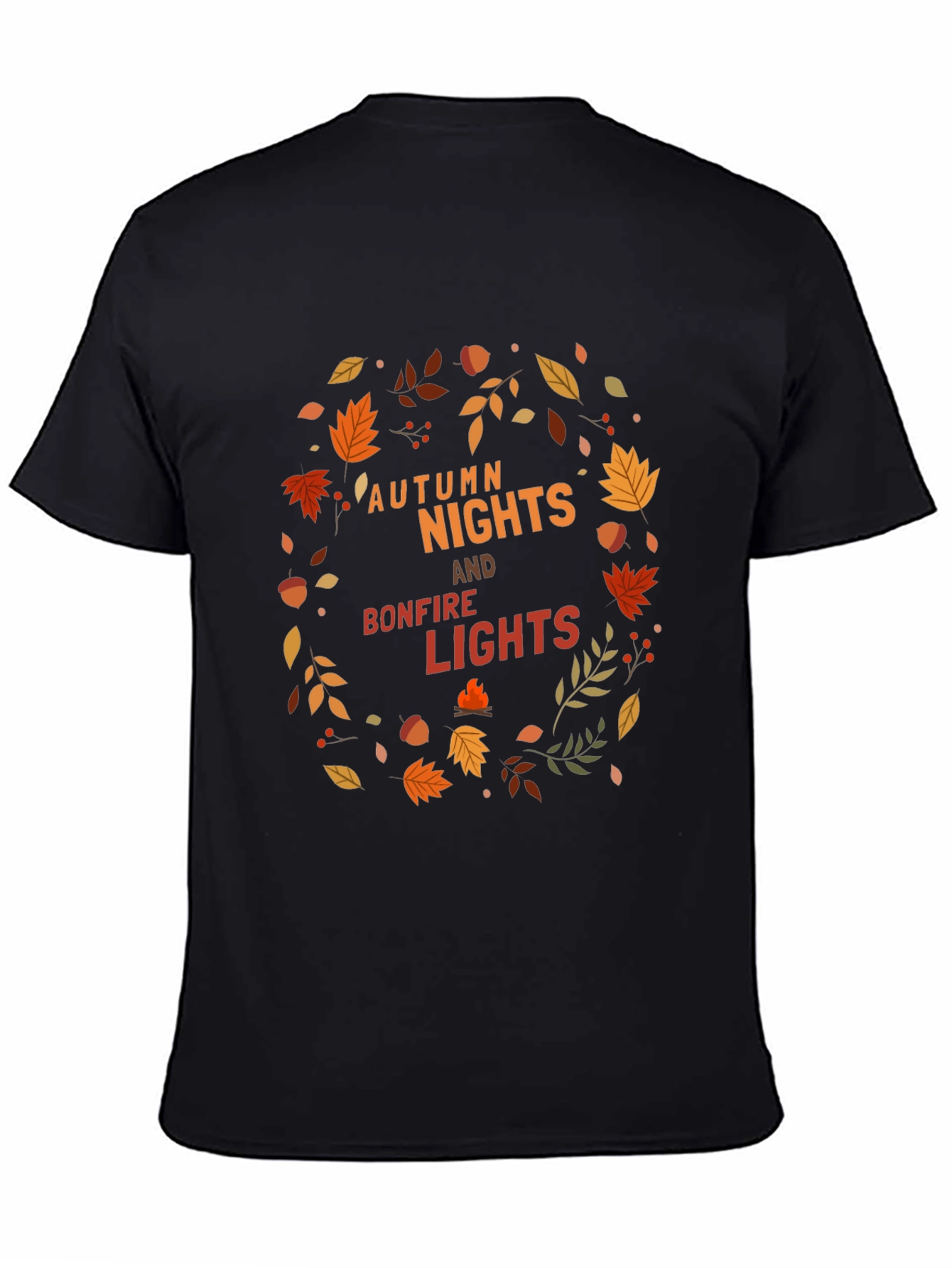 Autumn Nights Bonfire Lights Graphic T-Shirt