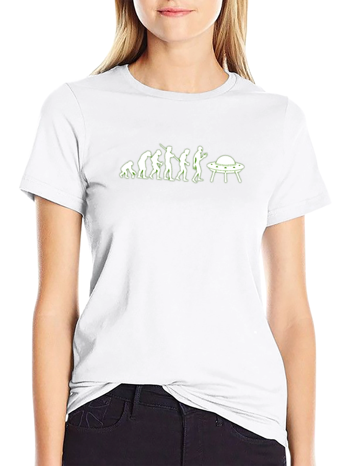 Evolution to UFO Abduction Graphic T-Shirt