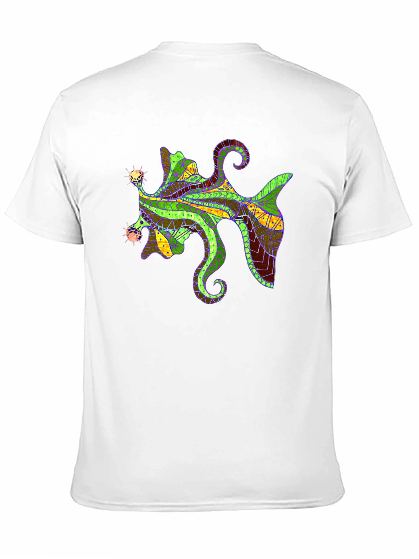 Abstract Fish Graphic Tee - Mens Black T-Shirt