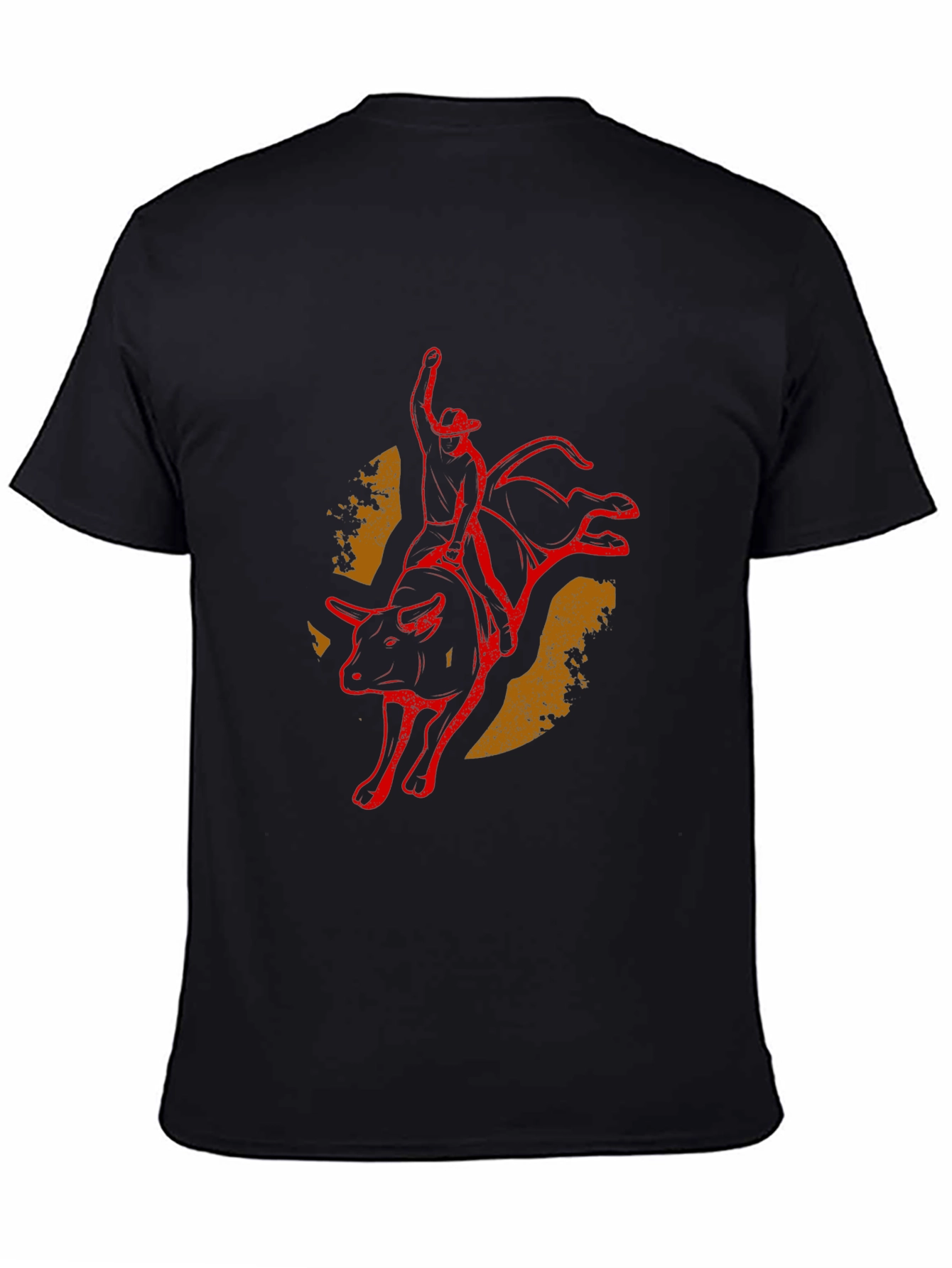 Bull Rider Graphic Tee - Black Cotton Blend