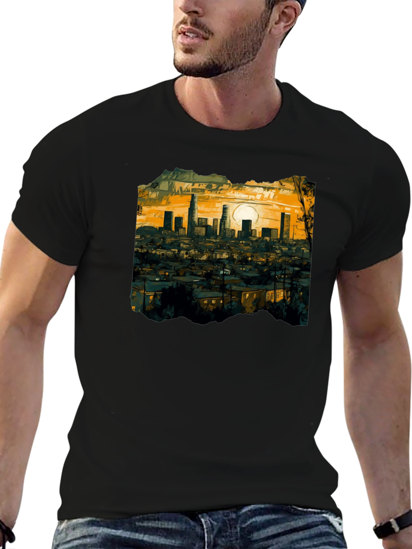 LA Sunset Graphic Tee - Soft Cotton Comfort