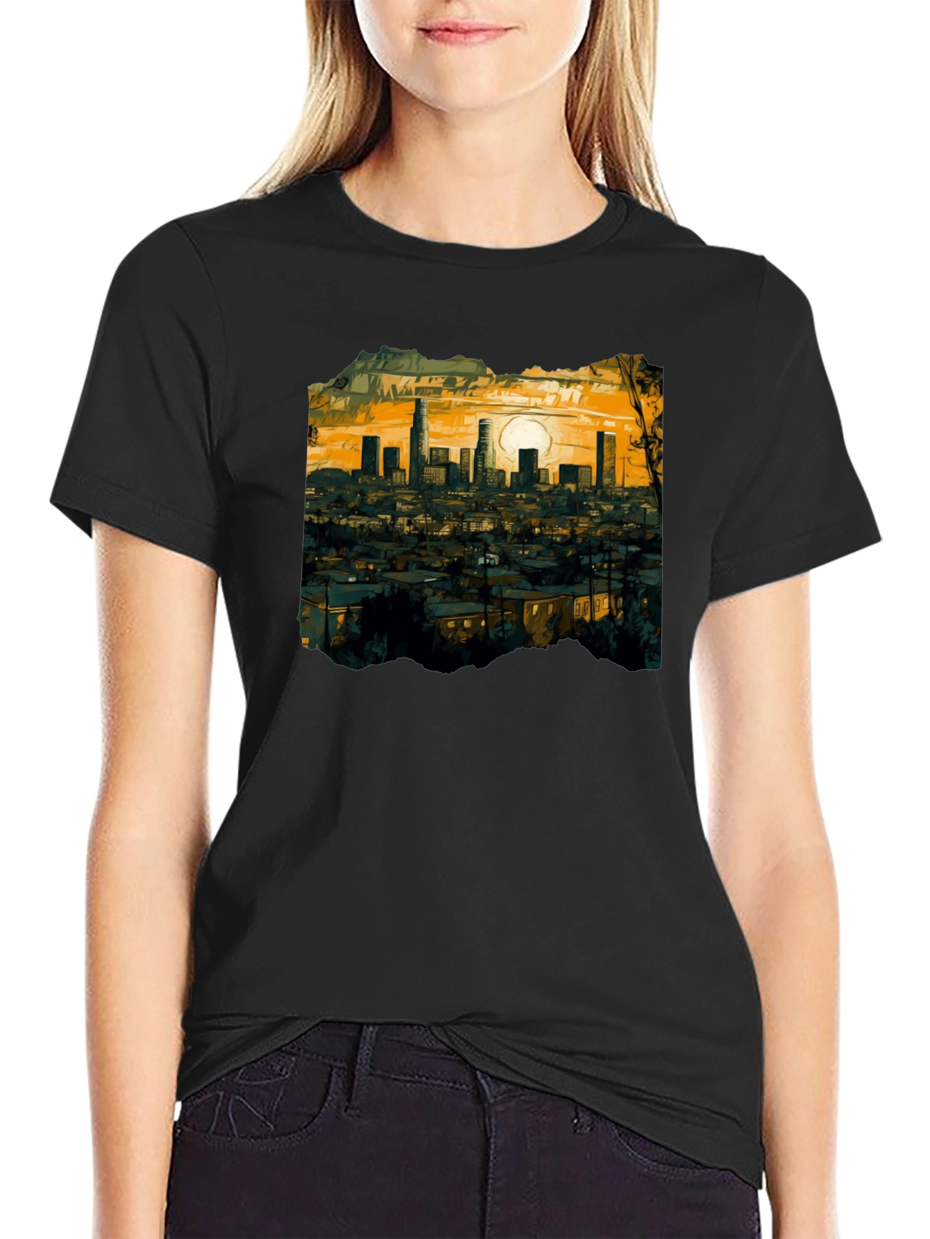 LA Sunset Graphic Tee - Soft Cotton Comfort