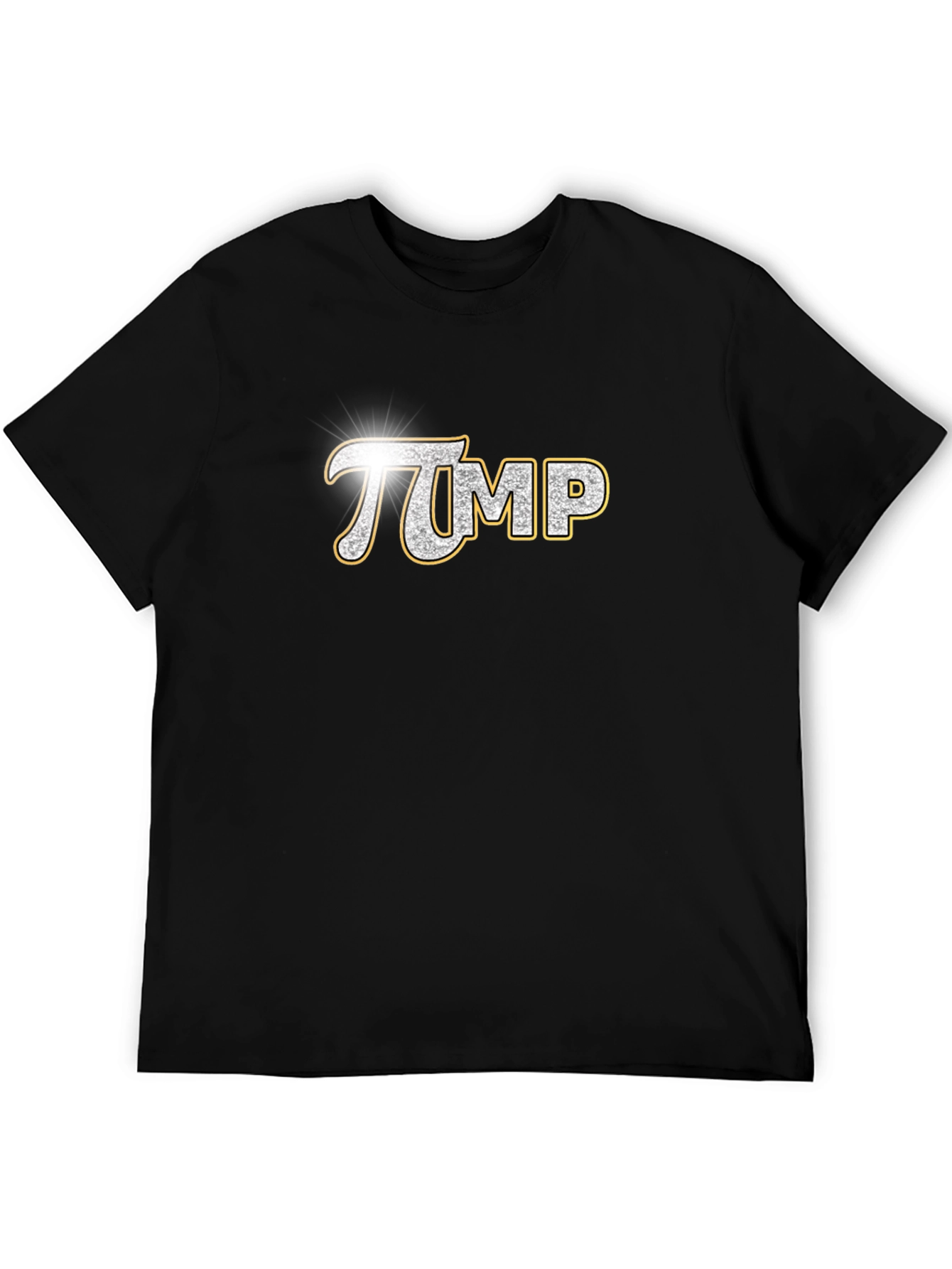 πMP Sparkle Graphic Tee - Soft Black Cotton Shirt