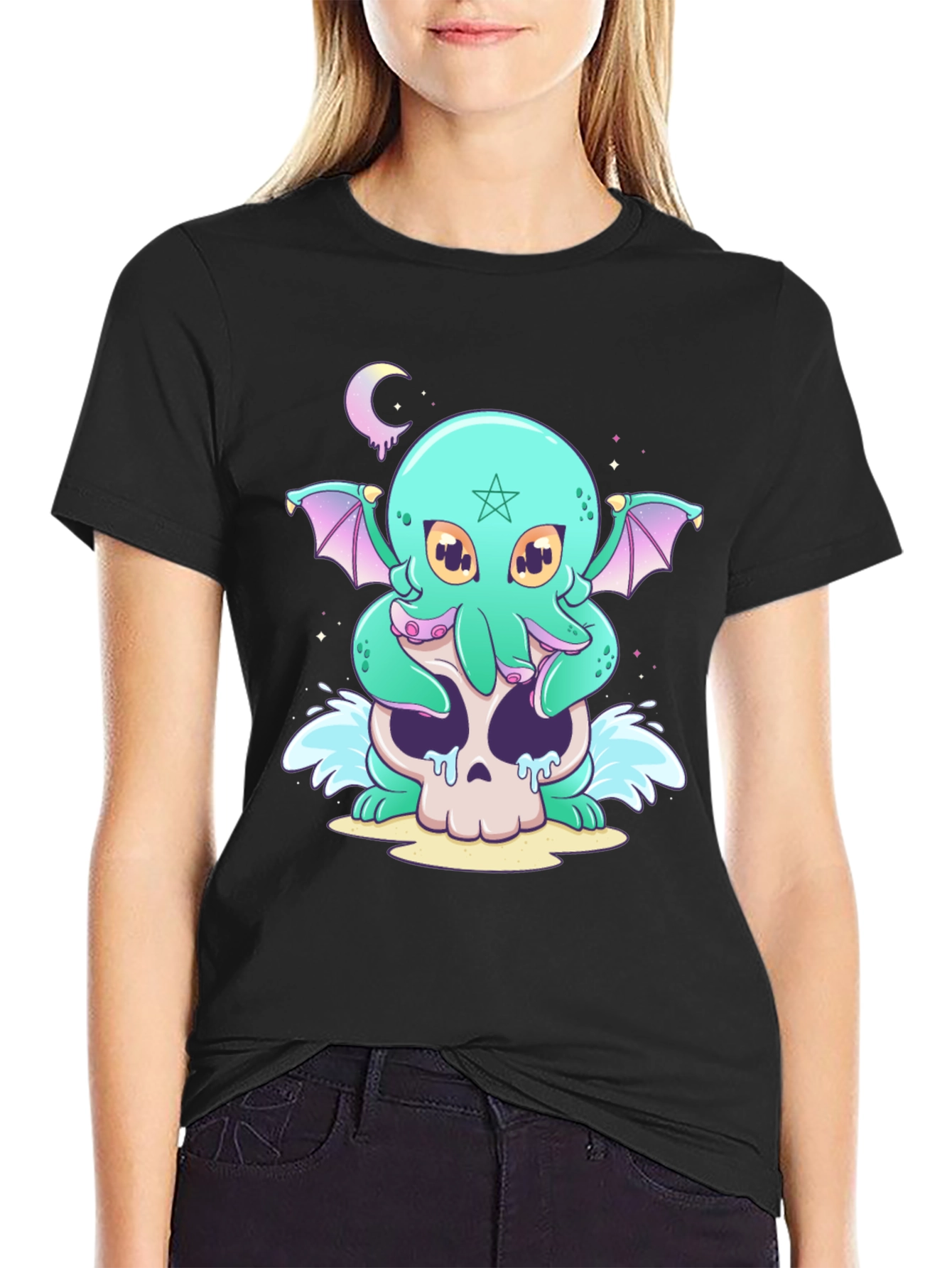Cthulhu Skull Graphic Tee - Unique Design