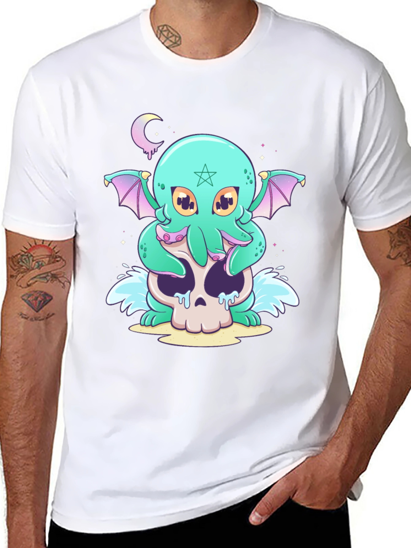Cthulhu Skull Graphic Tee - Unique Design