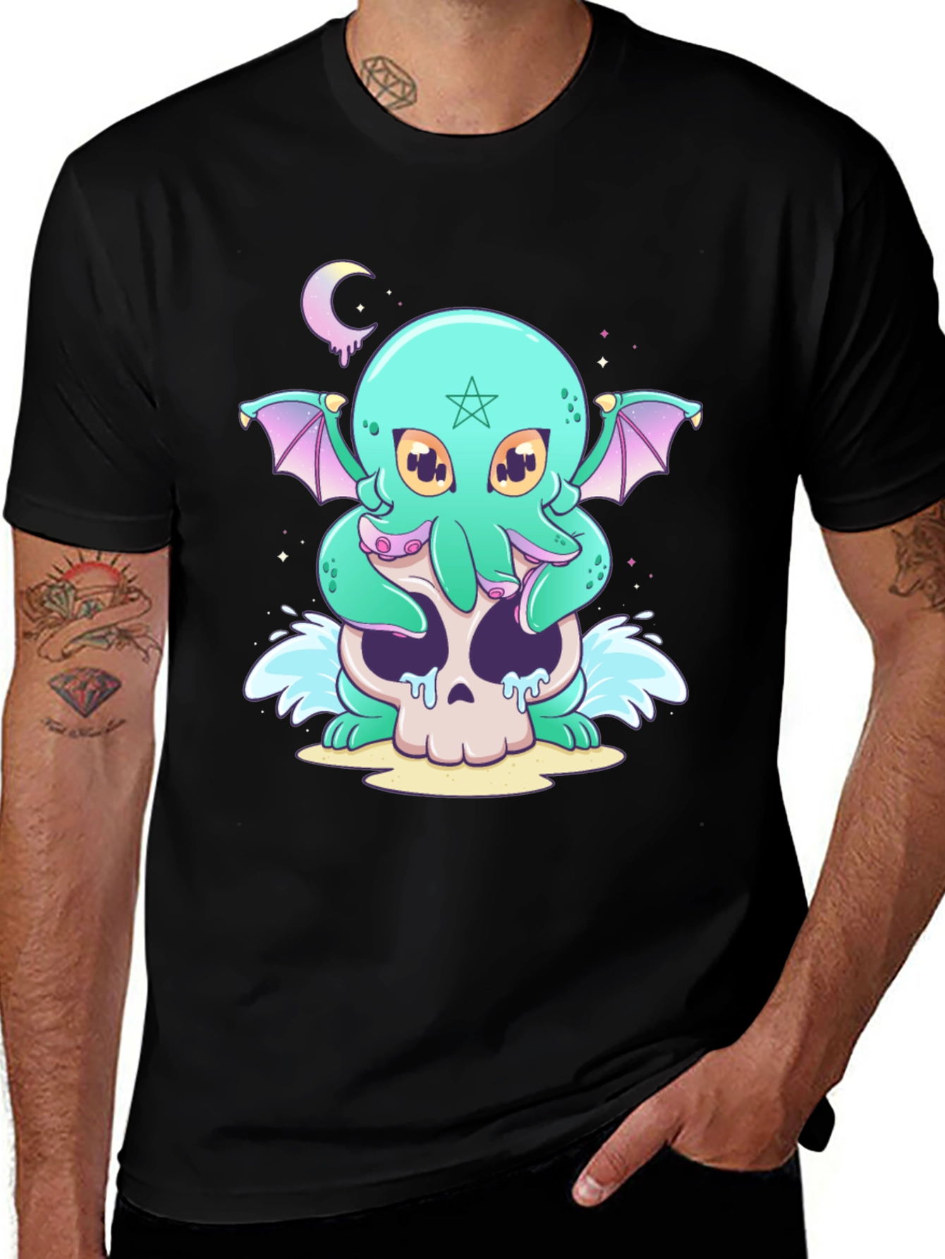Cthulhu Skull Graphic Tee - Unique Design