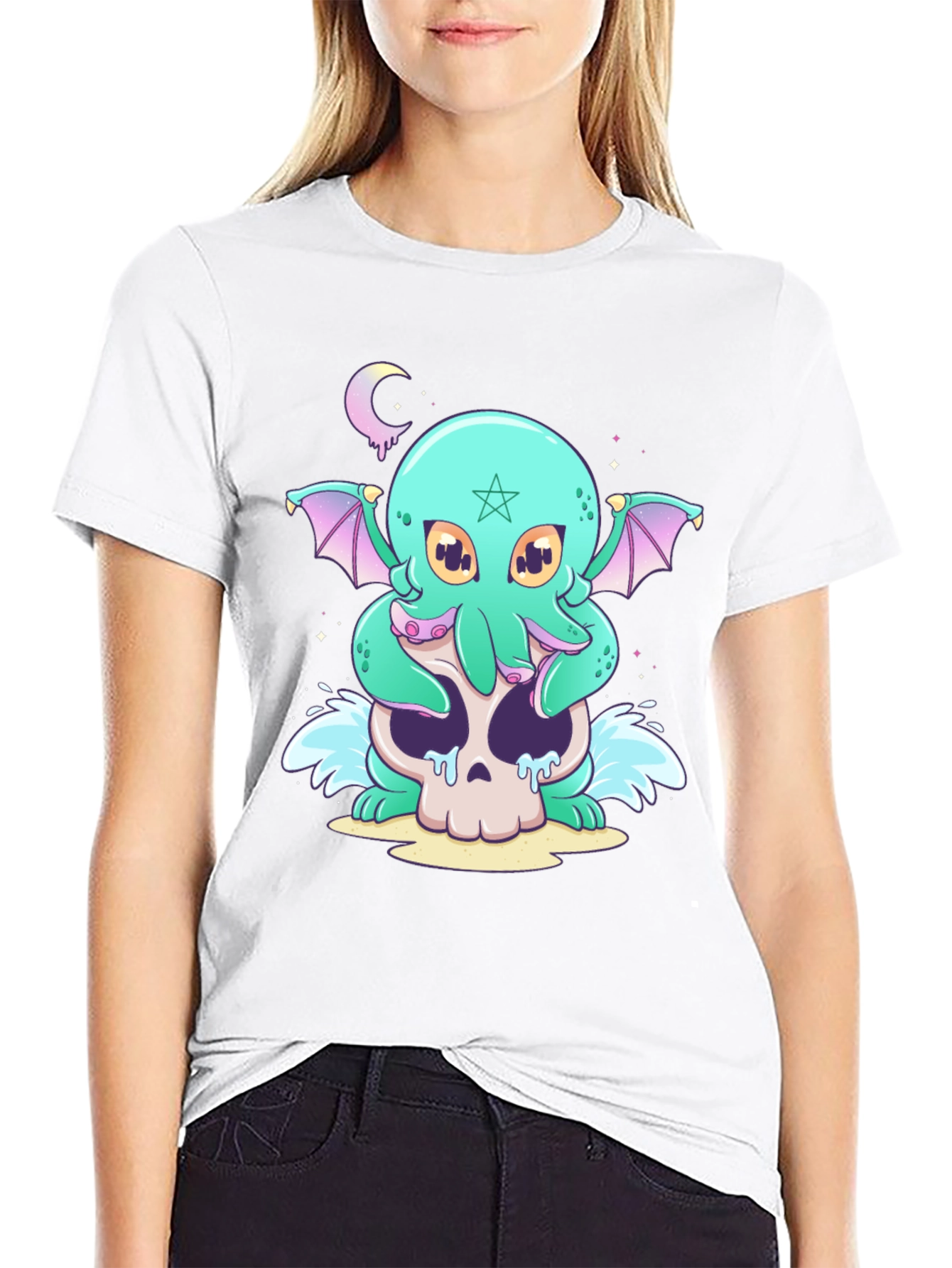 Cthulhu Skull Graphic Tee - Unique Design
