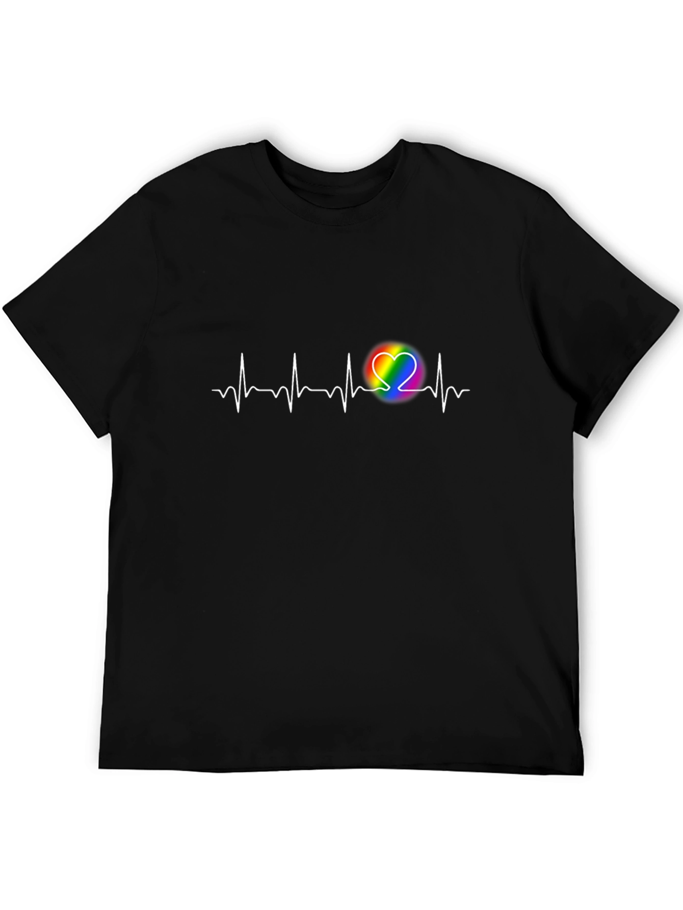Rainbow Heartbeat Tee - Pride Love T-Shirt