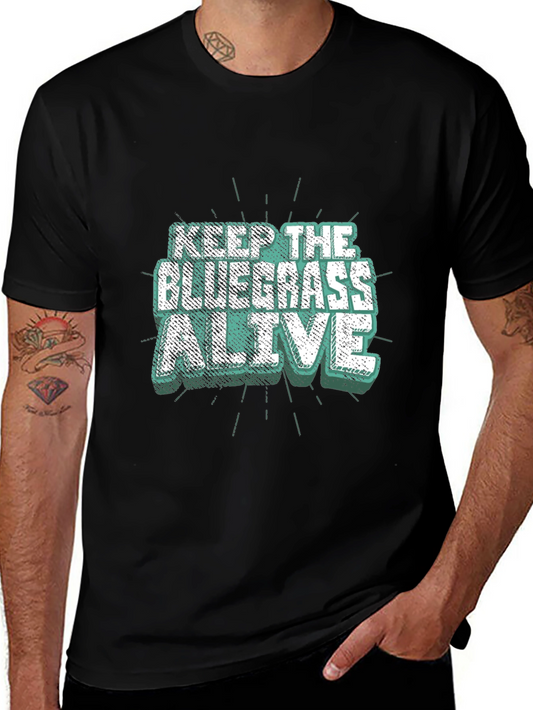 Keep The Bluegrass Alive Black T-Shirt