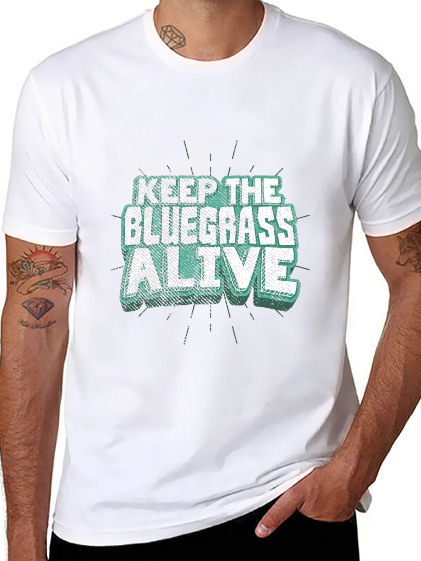 Keep The Bluegrass Alive Black T-Shirt