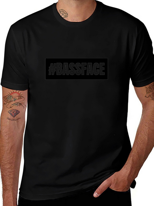 Bassface Graphic Tee - Black Cotton T-Shirt