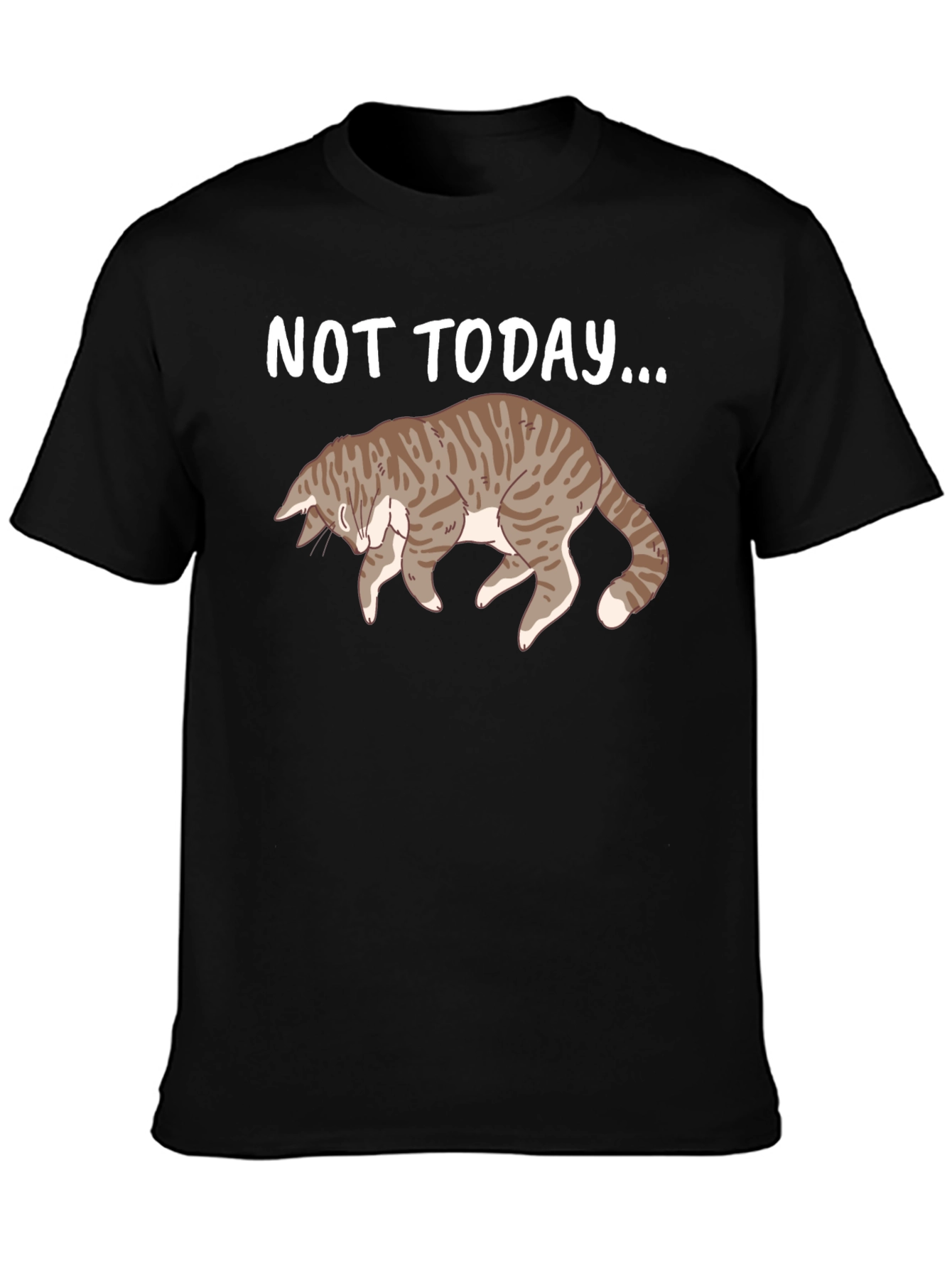 Not Today Cat T-Shirt Funny Graphic Tee