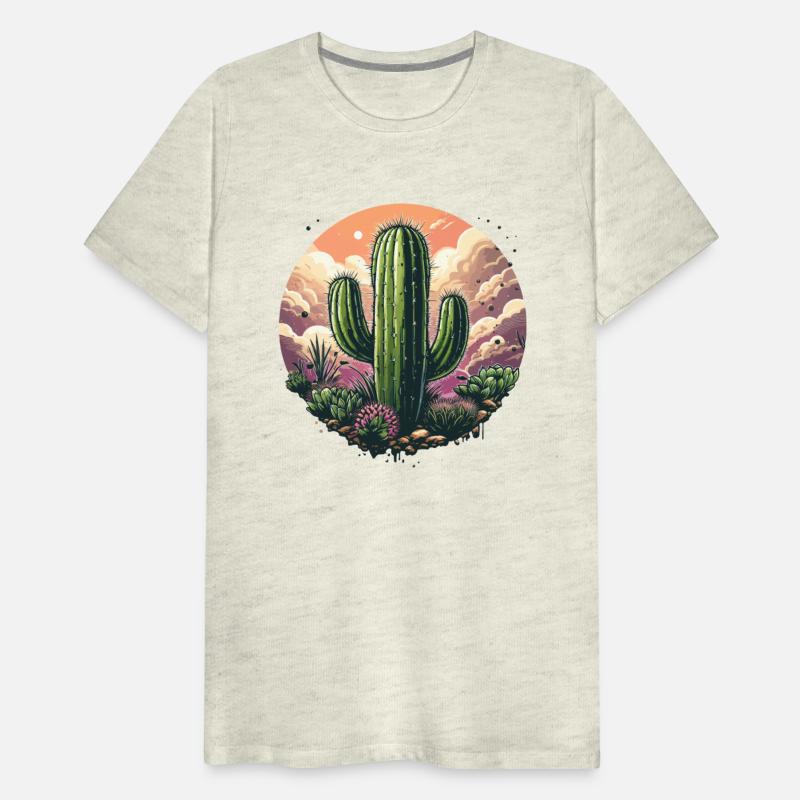 Cactus in the cloudy desert