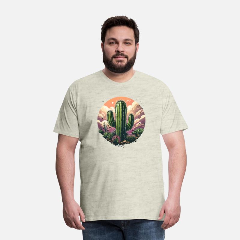 Cactus in the cloudy desert