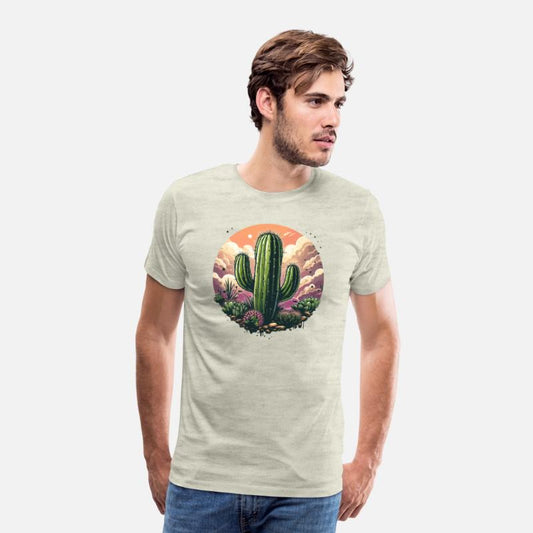 Cactus in the cloudy desert