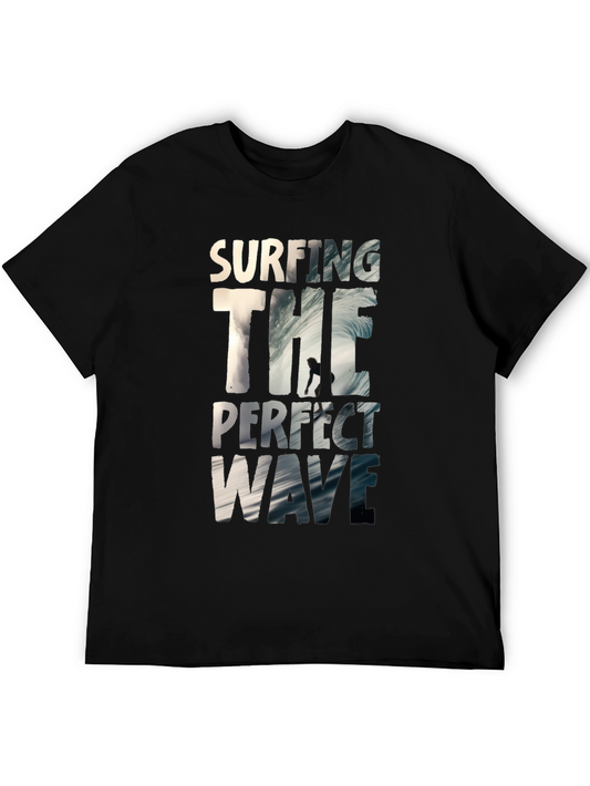 Surfing the Perfect Wave Black T-Shirt