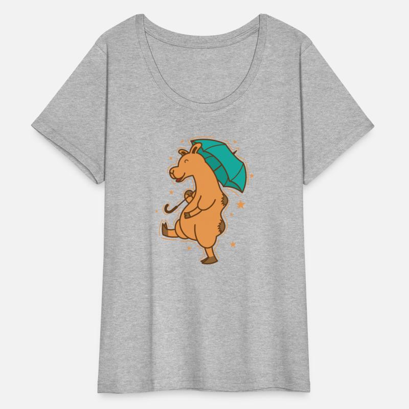 Camel with Umbrella Dromedary Caravan