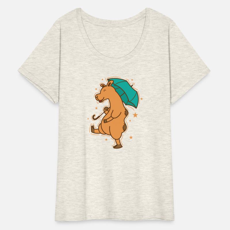 Camel with Umbrella Dromedary Caravan