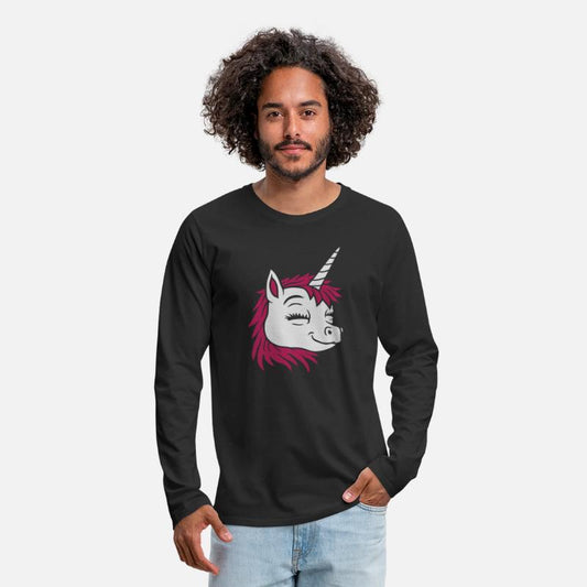 Cartoon face happy unicorn