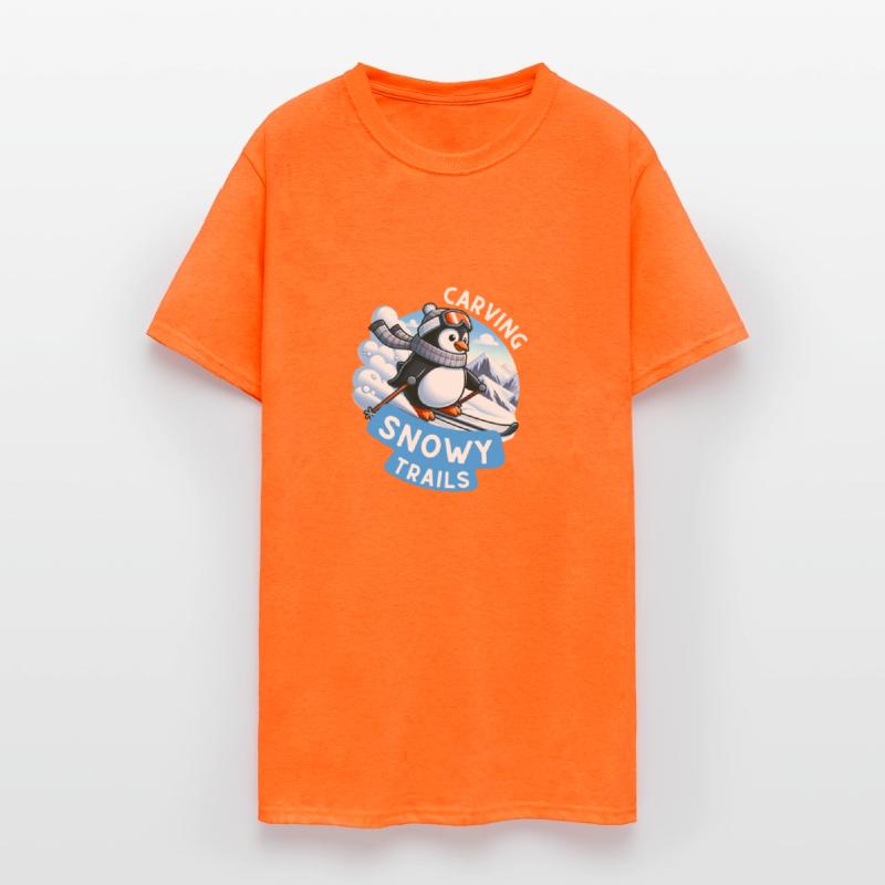 Carving Snowy Trails: Penguin Ski Adventure