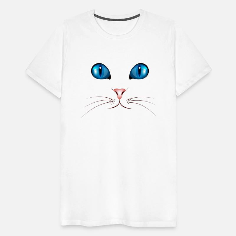 Cat face portrait closeup blue eyes