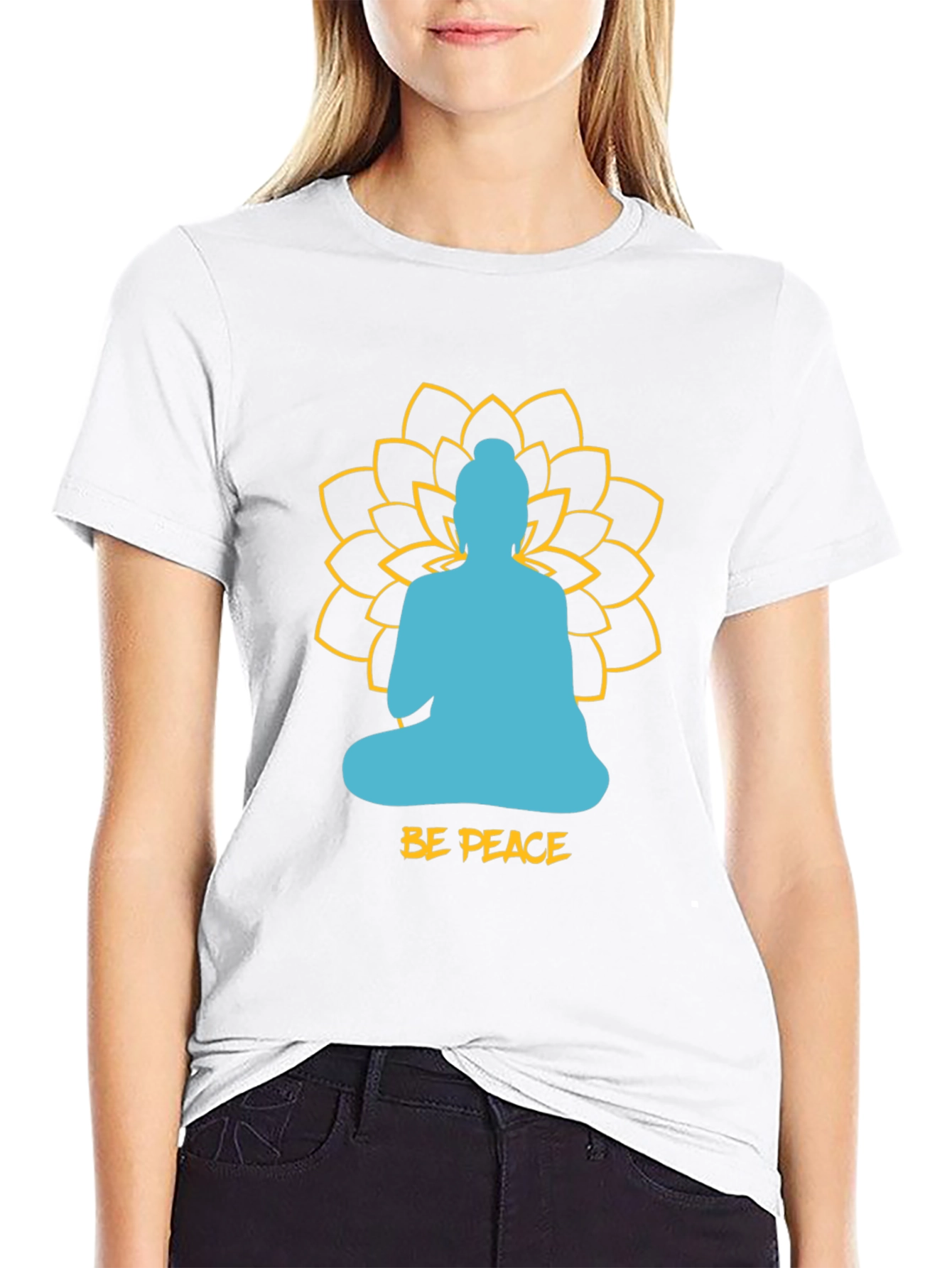 Be Peace Buddha Graphic Tee - Relaxed Fit