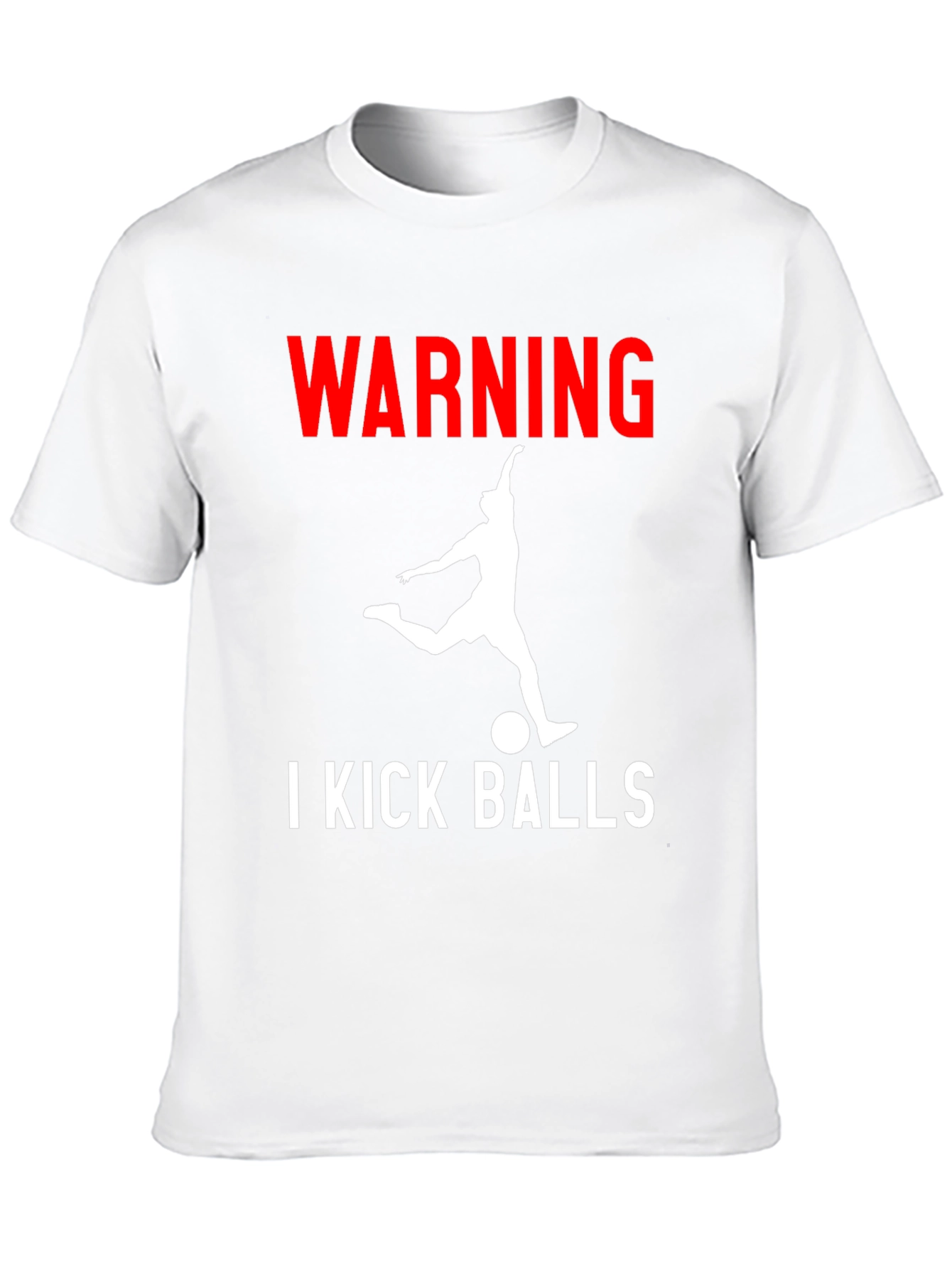 Warning: I Kick Balls Graphic Tee - Black