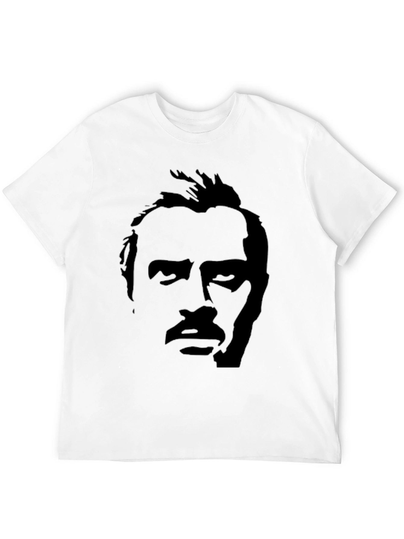 Black Silhouette Face Graphic Tee