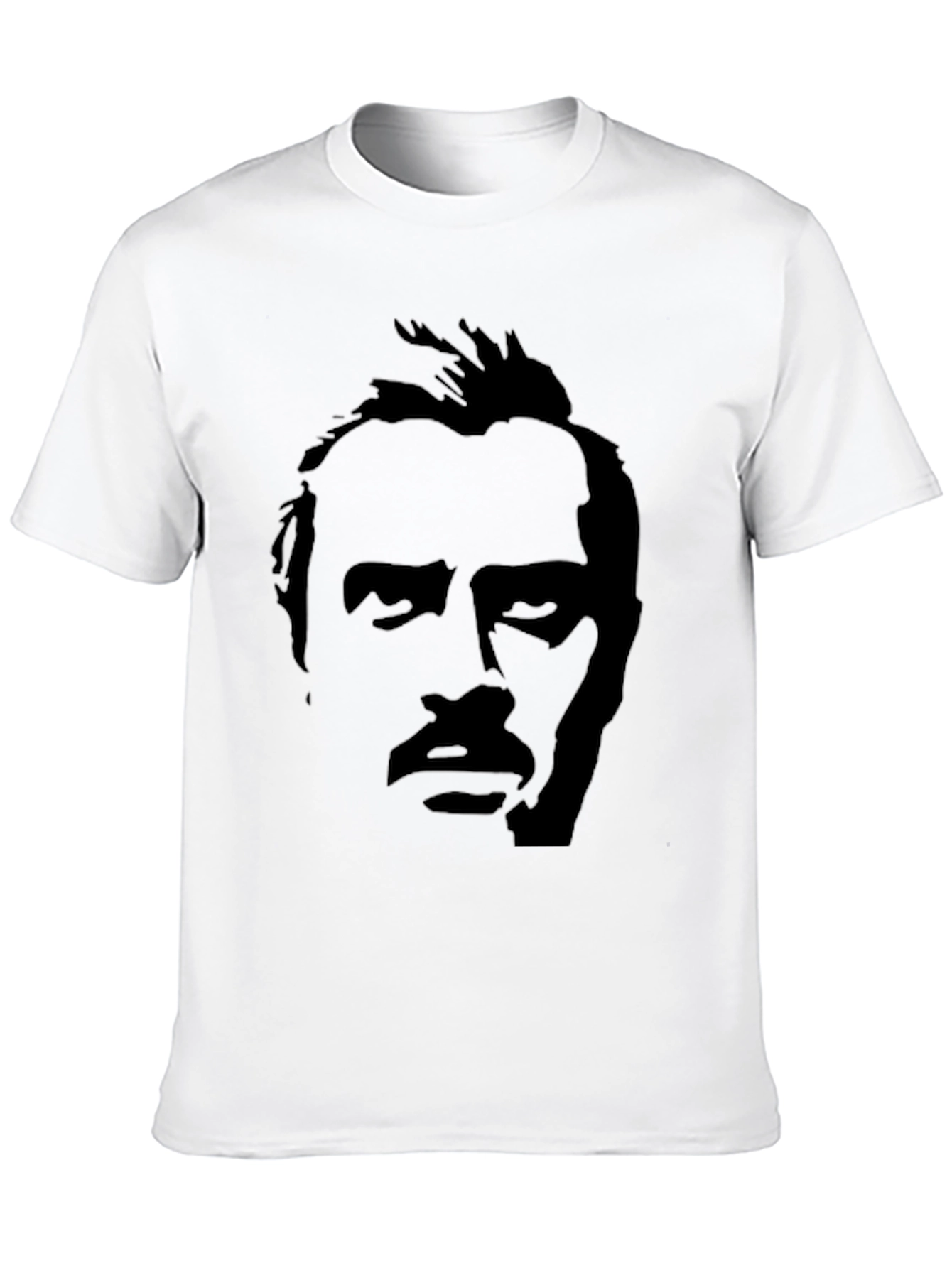 Black Silhouette Face Graphic Tee