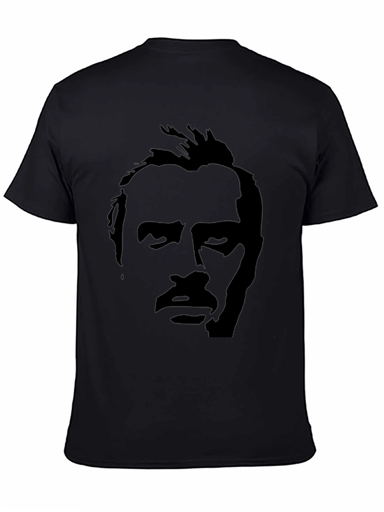 Black Silhouette Face Graphic Tee