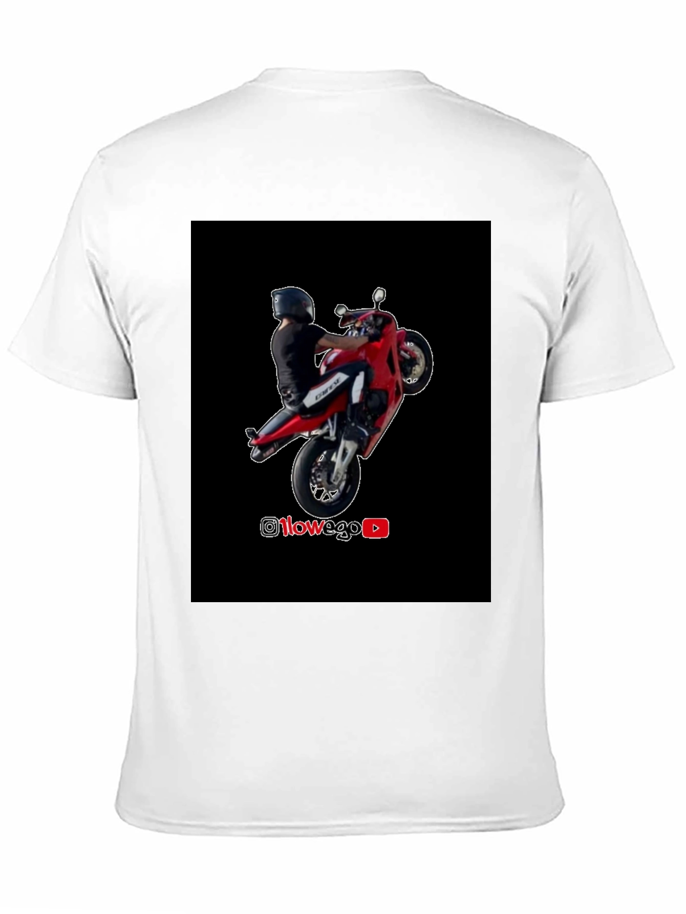 Motorcycle Wheelie Black T-Shirt - Street Style