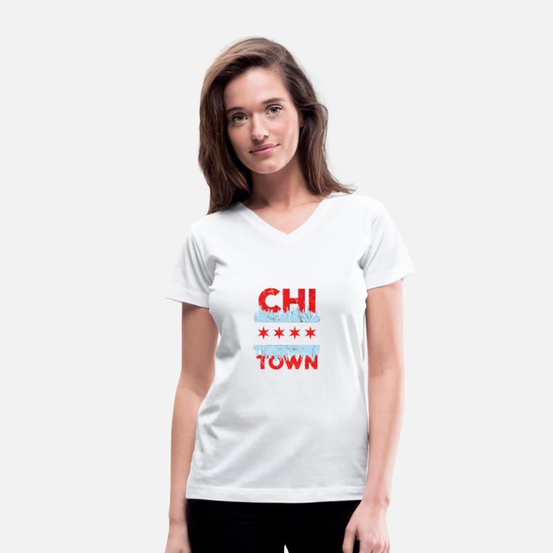 Chi Town Chicago Flag Skyline