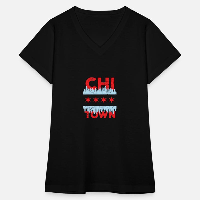 Chi Town Chicago Flag Skyline