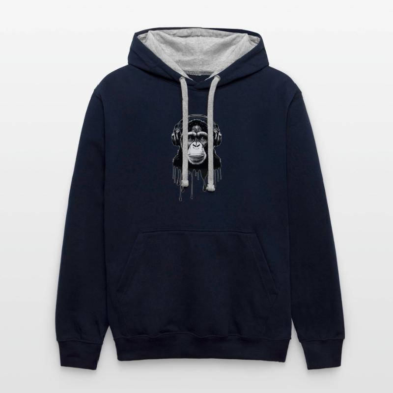 Chimpanzee with Headphones Monkey Music DJ