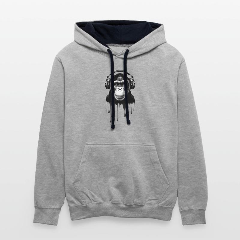 Chimpanzee with Headphones Monkey Music DJ