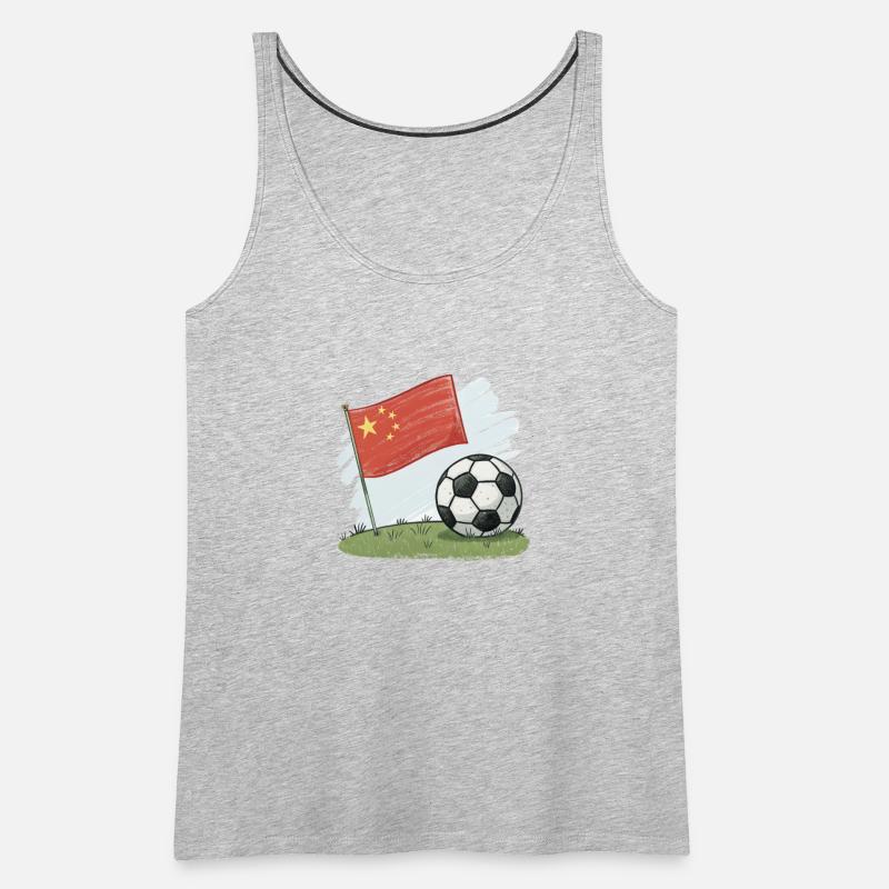 China flag and crayon-style soccer ball