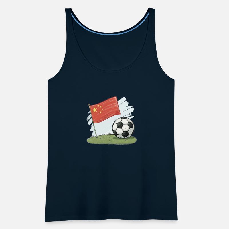 China flag and crayon-style soccer ball