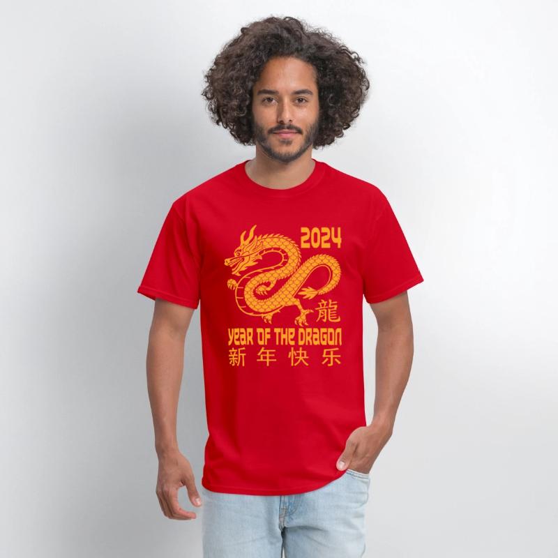 Chinese New Year Clothing Red Dragon Year of The