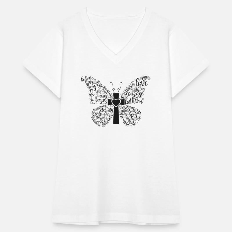 Christian design: butterfly words