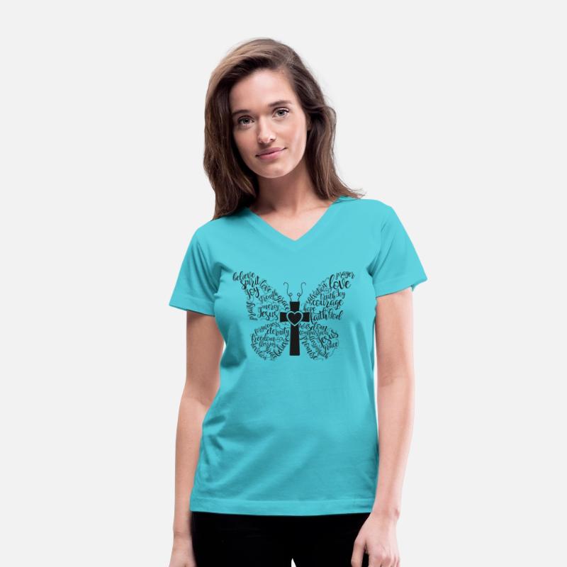 Christian design: butterfly words