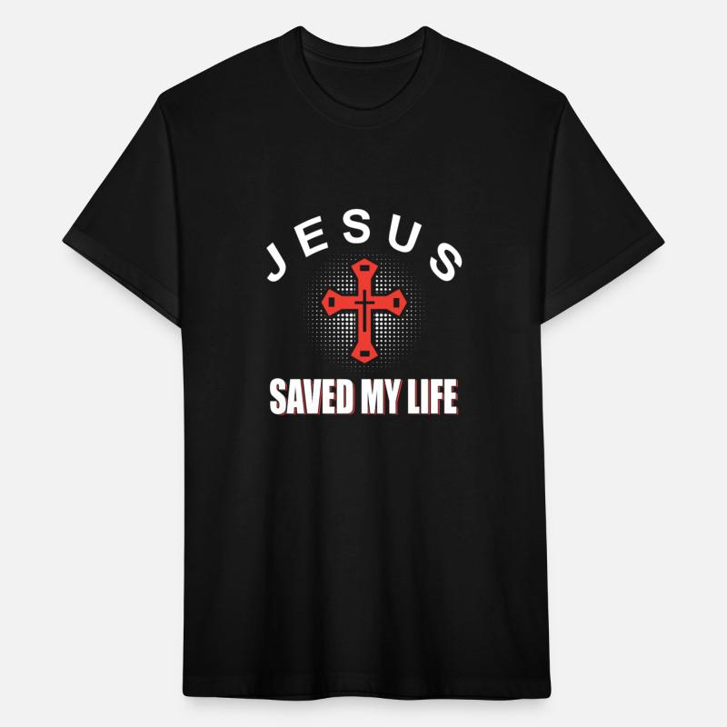 Christian T-shirt Jesus saved my life cross