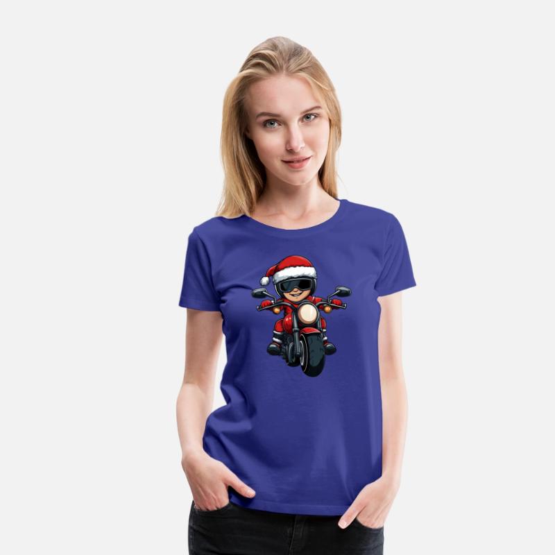 Christmas motorcyclist