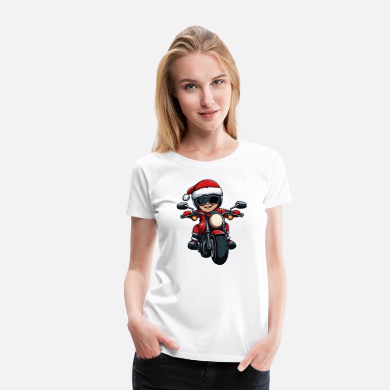 Christmas motorcyclist
