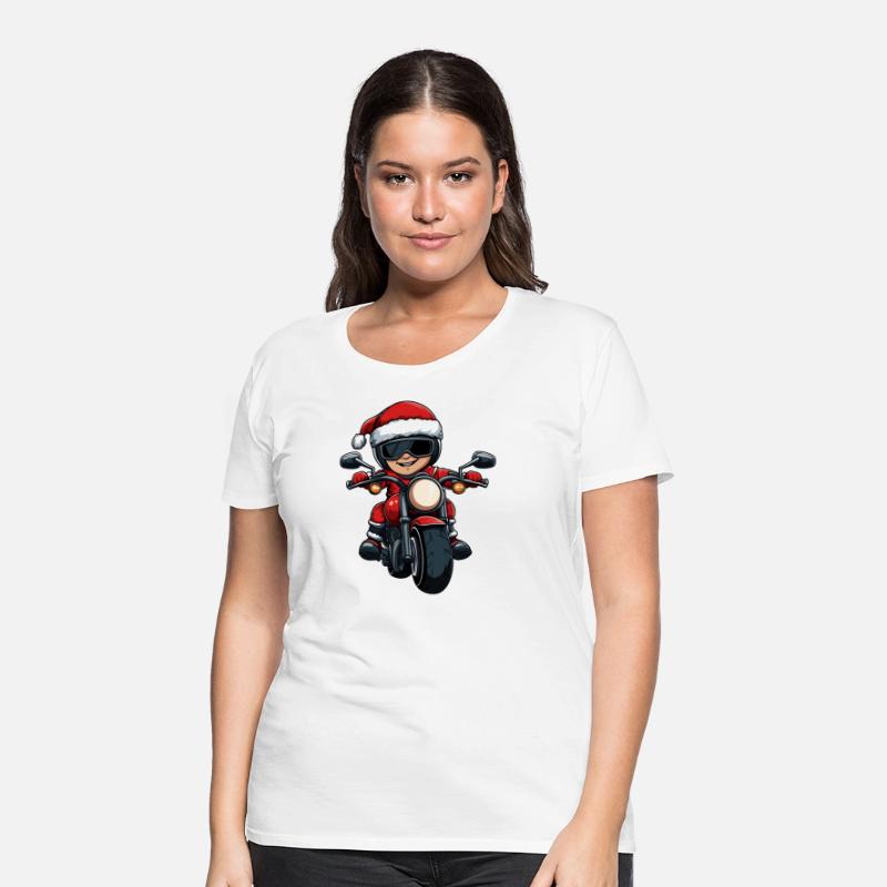 Christmas motorcyclist