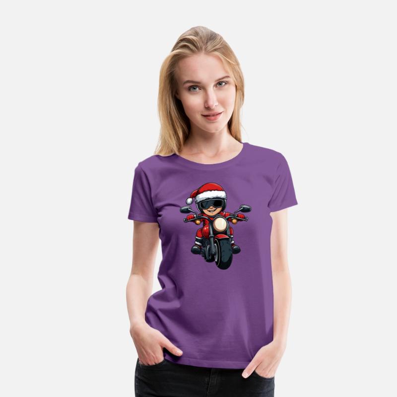 Christmas motorcyclist