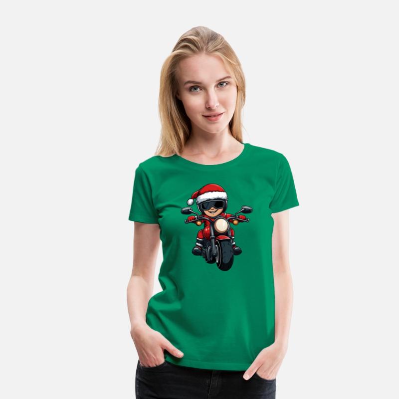 Christmas motorcyclist