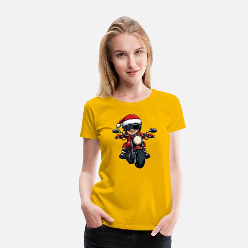 Christmas motorcyclist
