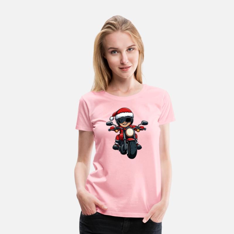Christmas motorcyclist