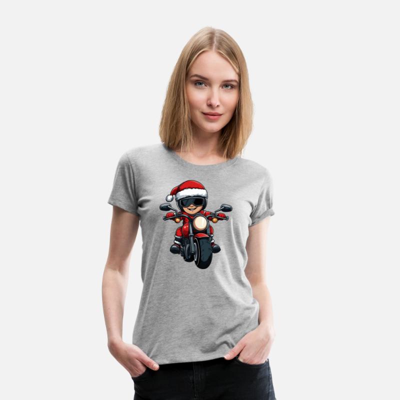 Christmas motorcyclist